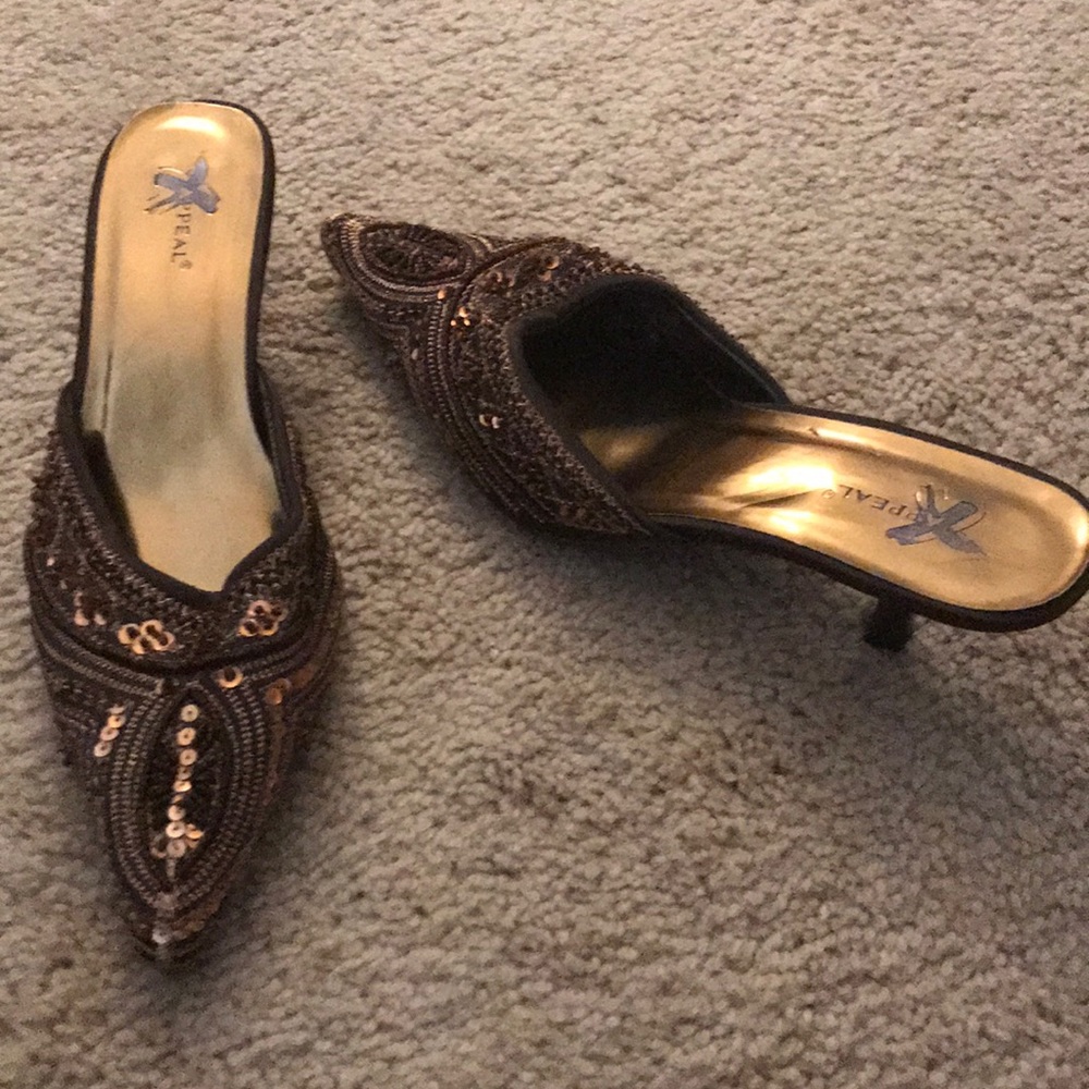 Bronze “slide in” shoes